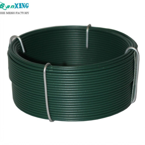 Fio de fio de ferro revestido com PVC verde fio de ligação isolante