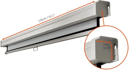 120X120cm OEM Slow retract manual projector screen