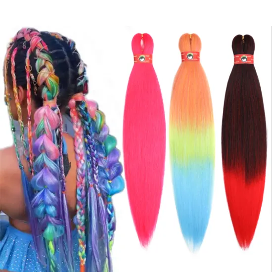 Kanekalon Modacrylic Fiber Hair Extensions: 52-inch Trensas Africanas Supremo Pre-Stretched Braiding Hair