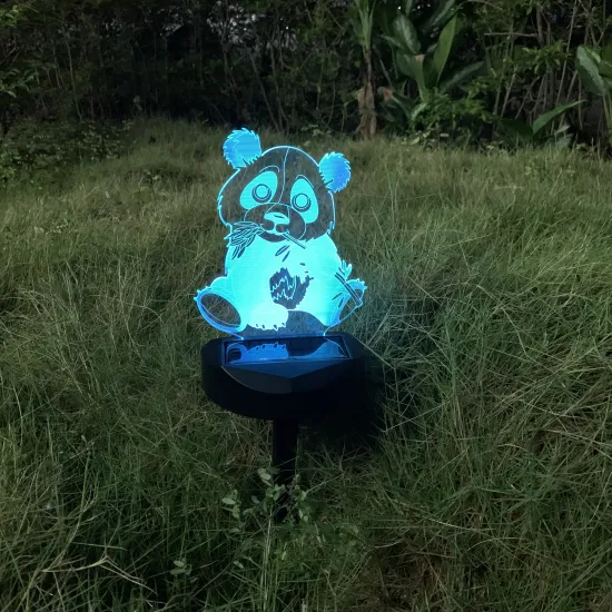 Solar-Powered 3D Acrylic Illusion LED Light Sensor Night Lamp