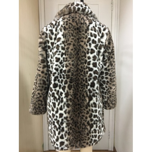 Leopard Print Faux Fur Coat
