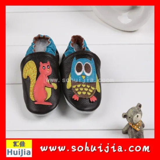 2015 high quality and low prices of Italian owl Embroidered shoes for kids