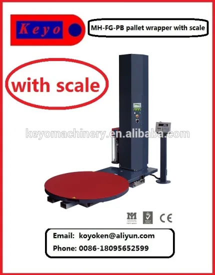 Automatic stretch wrapper with scale weighing machine