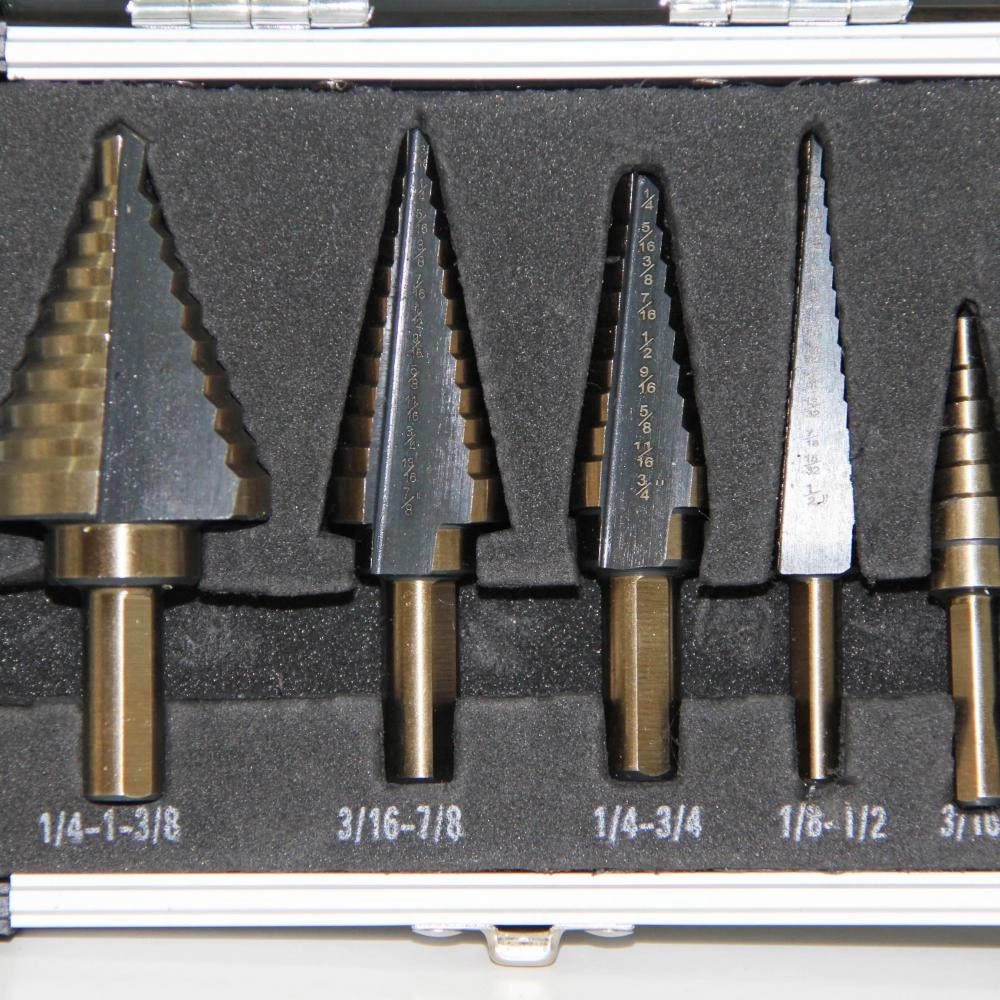 5pcs HSS Step Drill Bits مجموعة