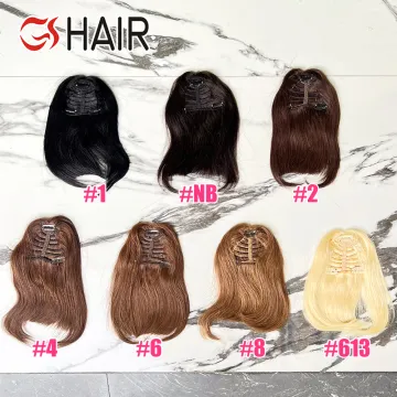 GS 100% Remy Human Hair Clip-In Bangs - Natural Fringe Hair Extension