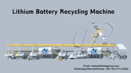 Lithium ion battery recycling line and liion battery separator