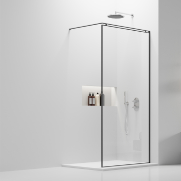 Framed Walk In Shower Enclosure Tempered Glass