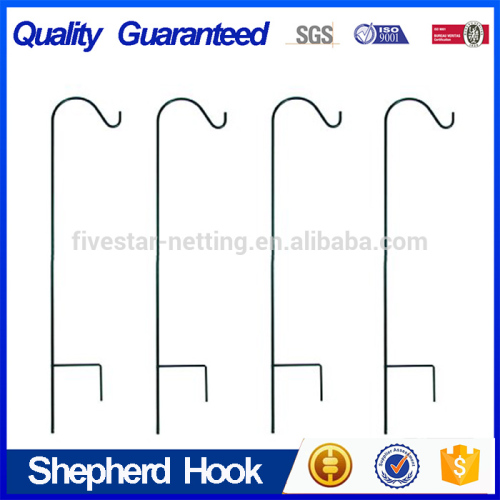 Different Color Single Shepherd Hook, Black, 48 in.