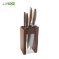 6pcs Set de couteau de cuisine avec bloc en bois