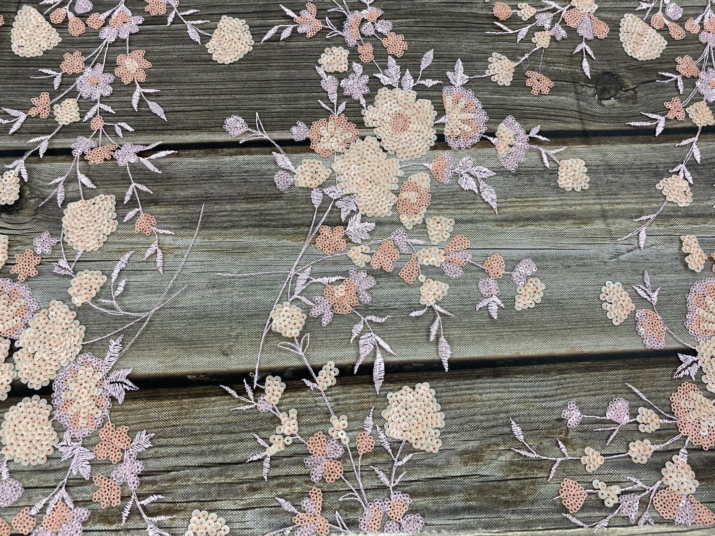 Dull Sequin Embroidery Fabric