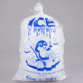 Sacos de gelo de plástico impresso personalizados com cordão