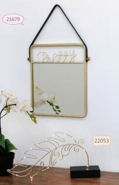 21679 metal wall mirror with belt