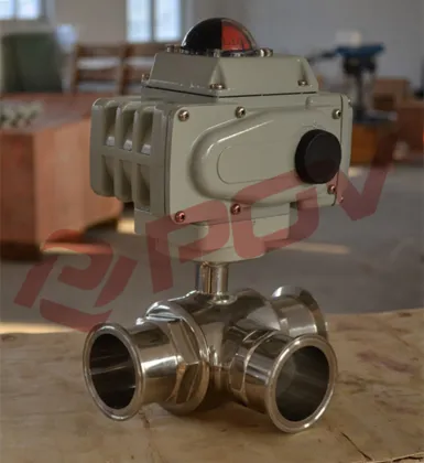 electric clamp parker 3 way ball valve
