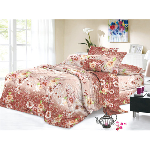 Home Textiles Polyester Roses Flower Printing Bed Cover