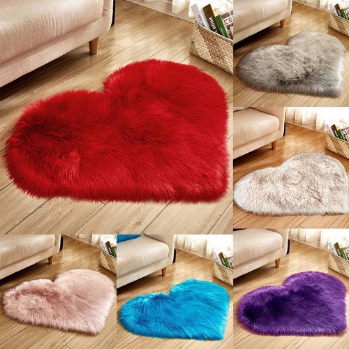 Fluffy Rugs Anti-Skid Shaggy Area Rug Dining Room Home Bedroom Carpet Floor Mat Washable Soft Portable Carpet Home Supplies