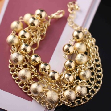 14k Gold Chain Bracelet With Pearl Bracelet Yusr-116