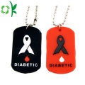 Etichetta pet con codice QR personalizzato in silicone con tag dog tag