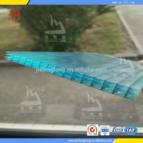 12mm 4 layers blue polycarbonate hollow sheet for roofing