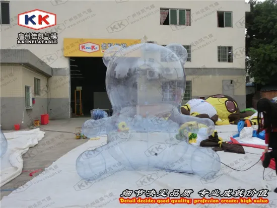 high quality outdoor supplies advertisement structure inflatable transparent bear