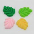 20mm Flat Back Resin Green Leaves Cabochons For Kawaii Phone Protection Shell DIY Crafts Accessories