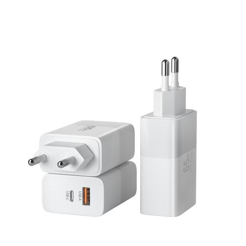 1C1A 2-Port 65W GaN Wall Charger PD Charger