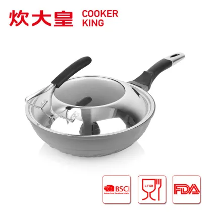 30cm die-casting professional whirlwind fairy wok set