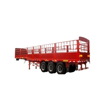 LUEN 80ton 3 Axles Cargo Livestock Sugar Cane Stake Fence - Hot Sale