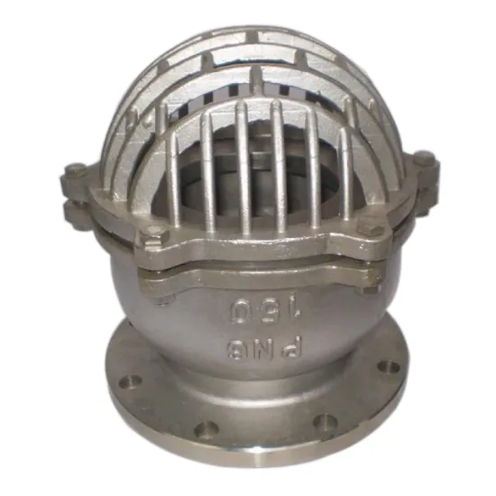 ss304 water pump foot valve with strainer