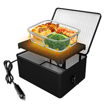 Personal Portable Oven and Food Warming Tote: 12V Heated Lunch Box for Car Use