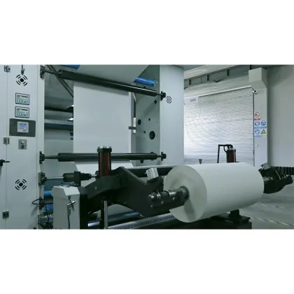 High Speed 6 Color Central Drum Kraft Thermal Paper Flexographic Printers for Ads