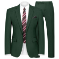 WYWK 2 Piece Men's Suit Wedding Party-Dark Green-3XL