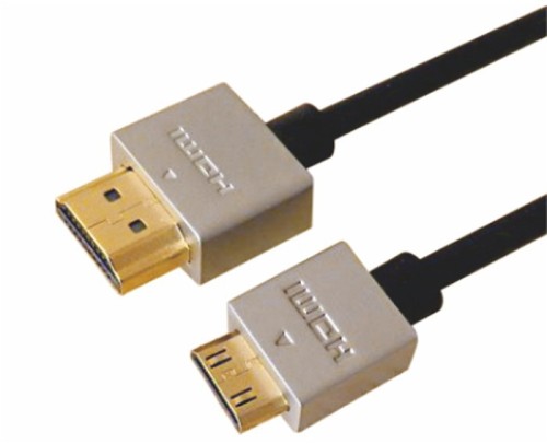 Lancom Metal Type Flat Ultra Slim HDMI cable A to Mini C connector