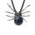 Fancy Jasper 16MM Ball Antique Silver Spider Pendant (47x40mm) Necklace 45cm Black Cord