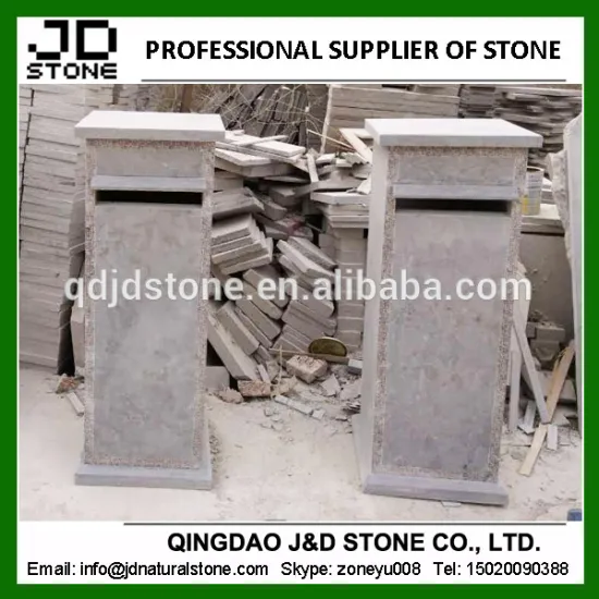 bush hammered garden stone mailbox