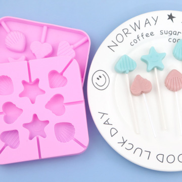 INTODIY Handmade Love Shell Pentagram Silicone Candy Mold