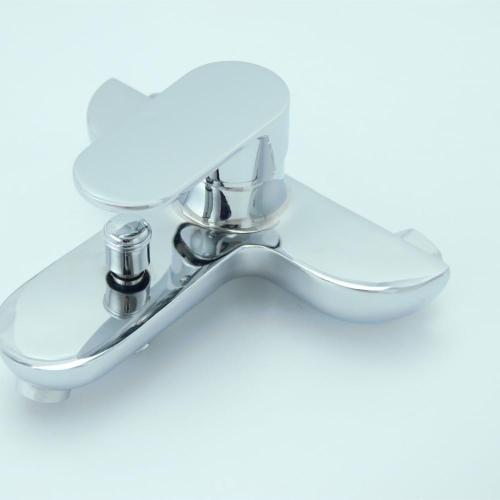 Wall Mounted Bathroom Shower Faucet with Button Switch