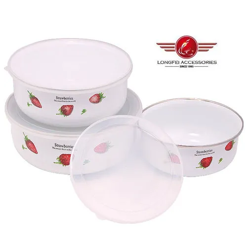 5PCS Enamel Storage Bowl Set 10-18cm