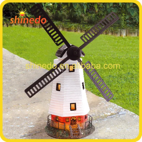 Solar Powered Led Light Traditional Windmill Garden Decoration Ornament