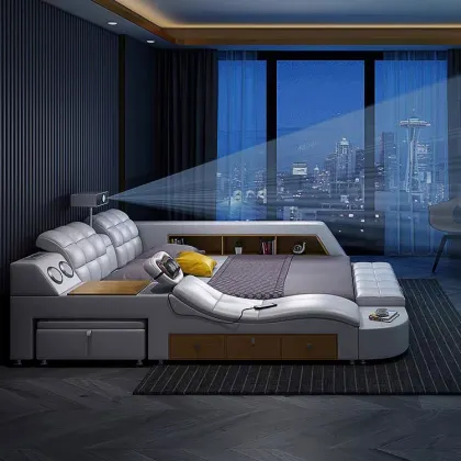 Multifunctional King Size Tatami Massage Storage Bed