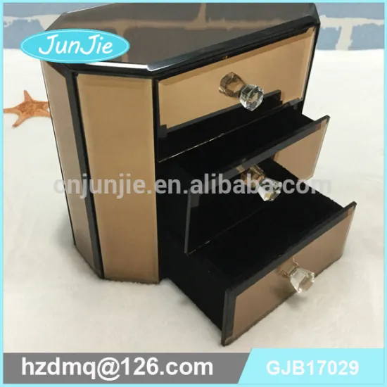 Square handmade with drawers mosaic glass jewelry storage box