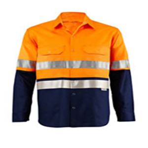 LS Two Tone Hi Vis Shirt with Press Stud and 9920 Tape