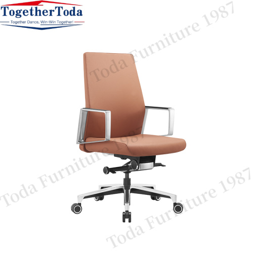 Classic Middle Back Leather Office Chair For Office