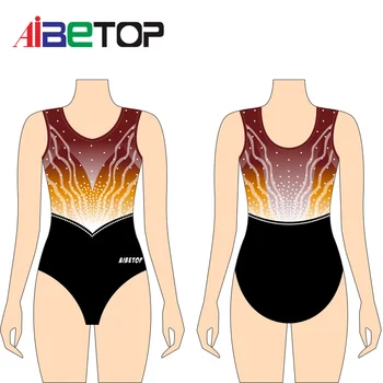 Top Sales Training Dancewear Girls Performance Wear Gymnastics Leotards5