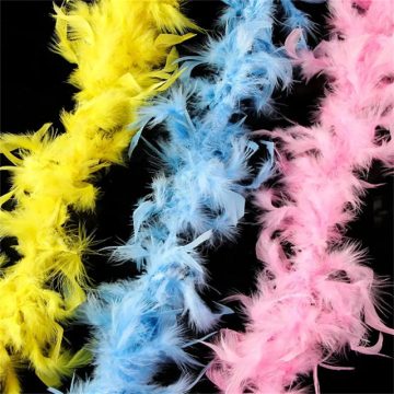 Wholesale 2 Yards Turkey Boa Feathers for Party, Halloween, Wedding, and Home Decor