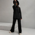 Women Knitted Outfits 2 Pieces Pant Set