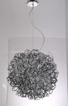 decorative colorful wire aluminum pendant light new design hanging pendant lighting