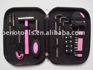 top quality well sold 24PCS tool set for ladies pink mini tool kit
