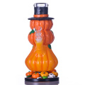 Pabea de vidrio de calabaza y cráneo colorido dibujado a mano, linda calabaza de Halloween, tubería de agua de vidrio de borosilicato con tazón de 14 mm