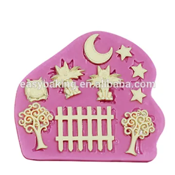 Customize Cake Decorating Garden Fence Silicone Fondant Mold
