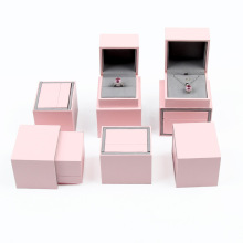 Custom Pink Fancy Paper Luxury Jewelry Box